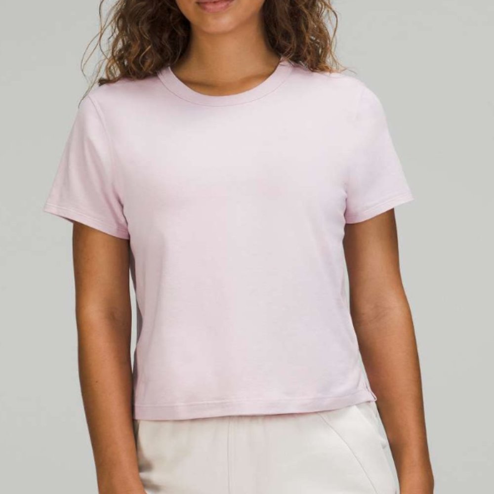 lululemon Classic-Fit Cotton Blend Tshirt in Pink Peony